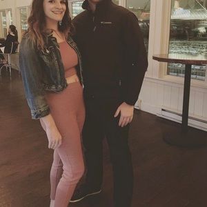 Adorable two piece red and white set